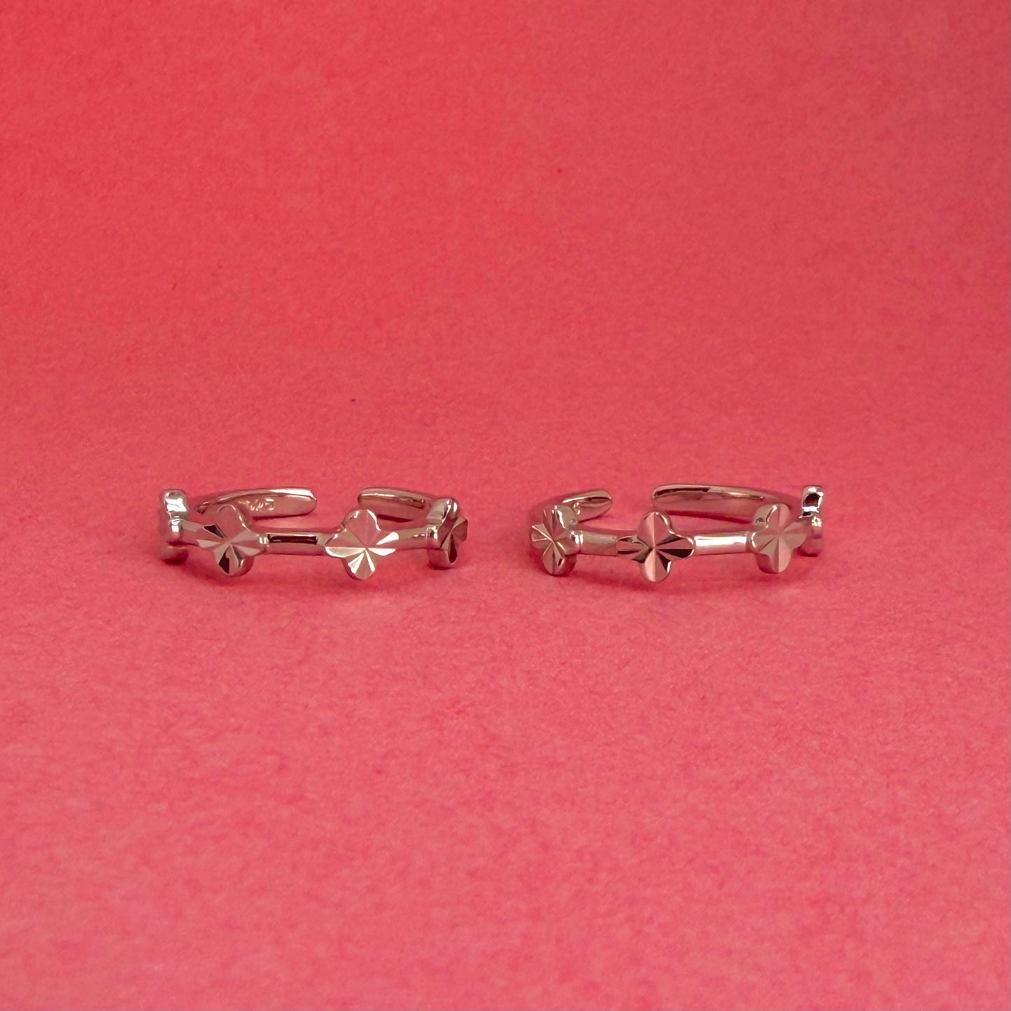 925 Sterling Silver Lucky Clover Bloom Women Toe Ring