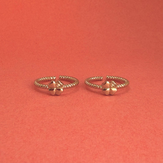 925 Sterling Silver Clover Aura Women Toe Ring