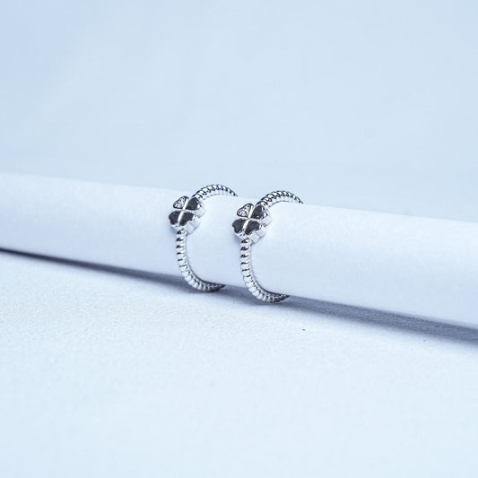 925 Sterling Silver Clover Aura Women Toe Ring
