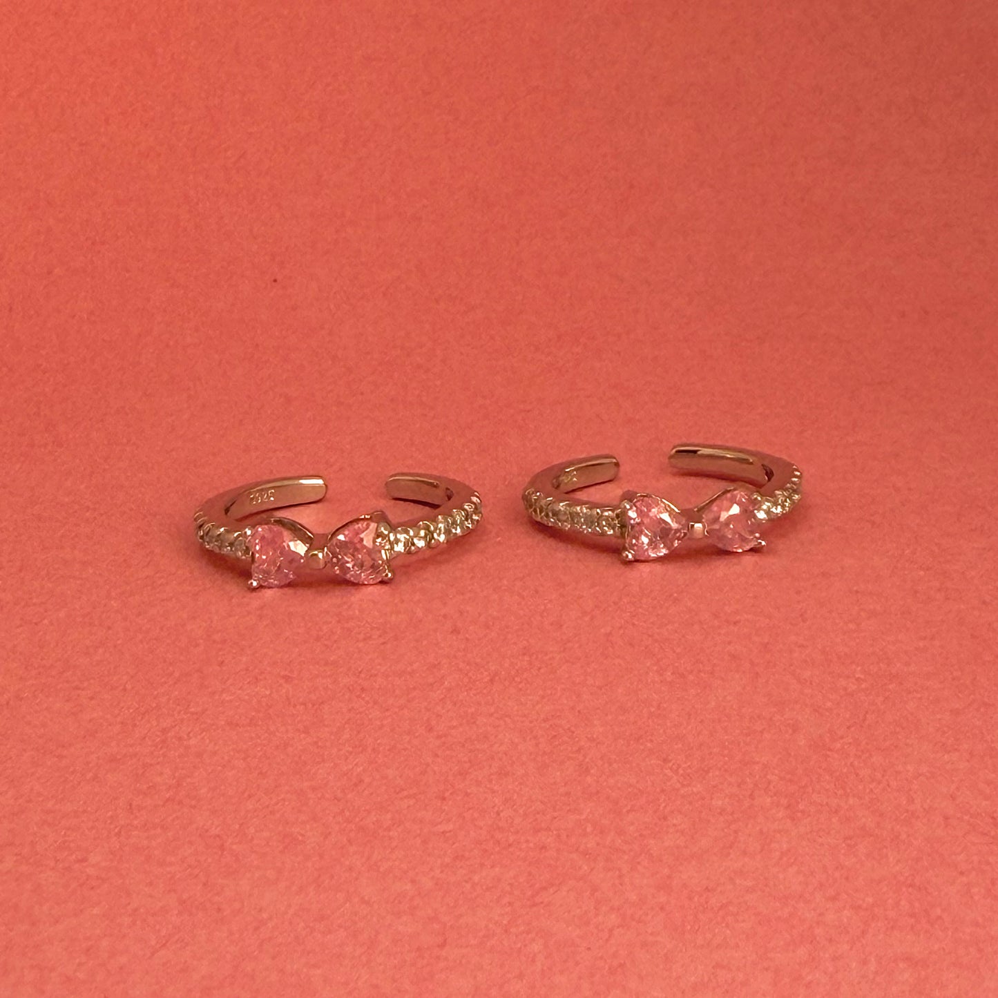 925 Sterling Silver Feminine Bow Detail Women Toe Ring