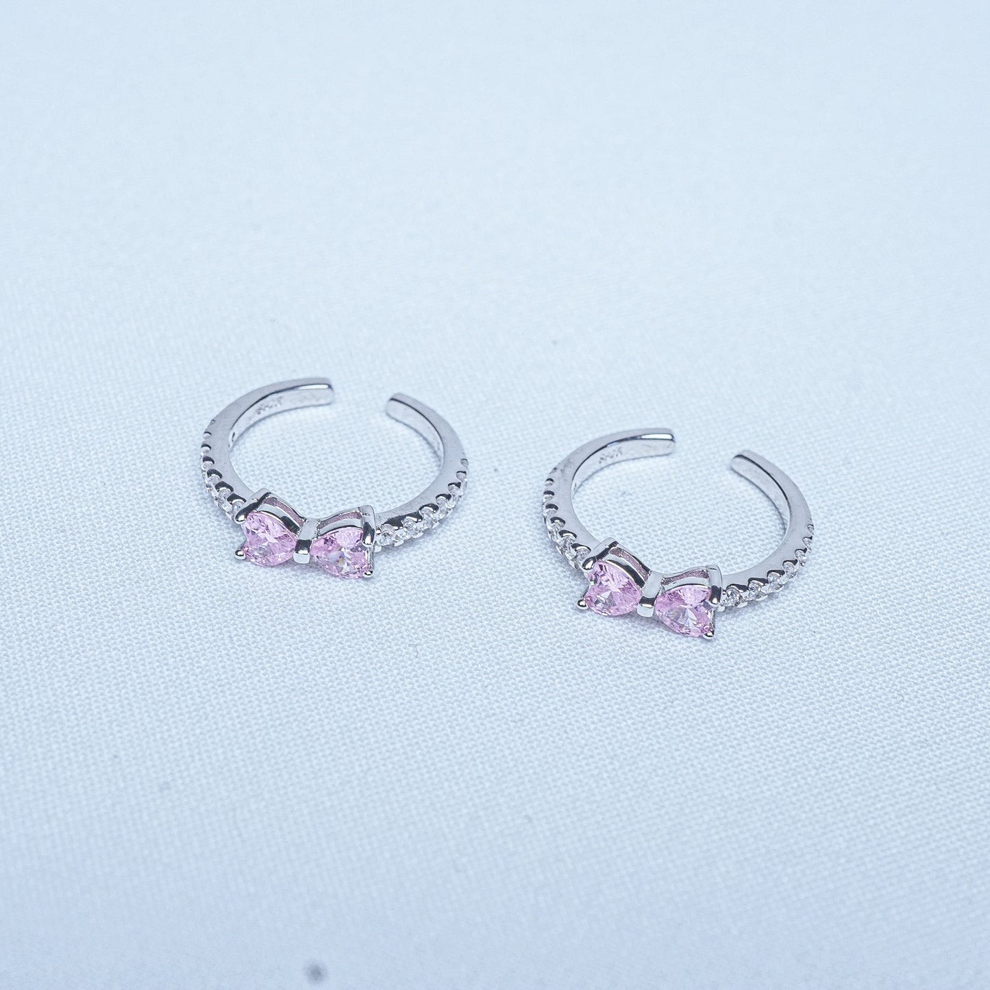 925 Sterling Silver Feminine Bow Detail Women Toe Ring
