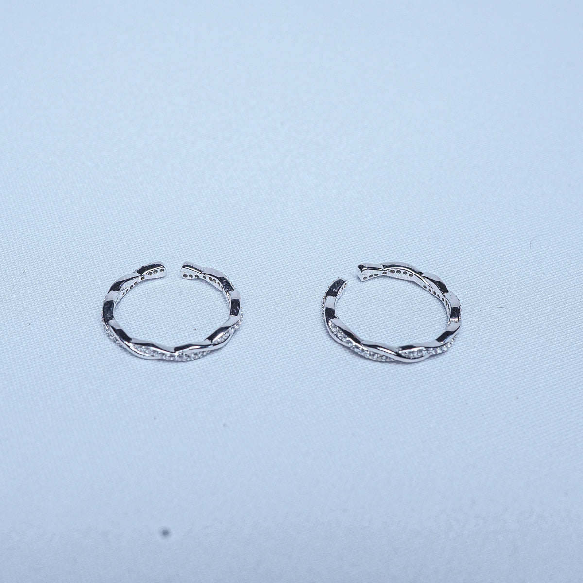 925 Sterling Silver Infinity Twist Women Toe Ring