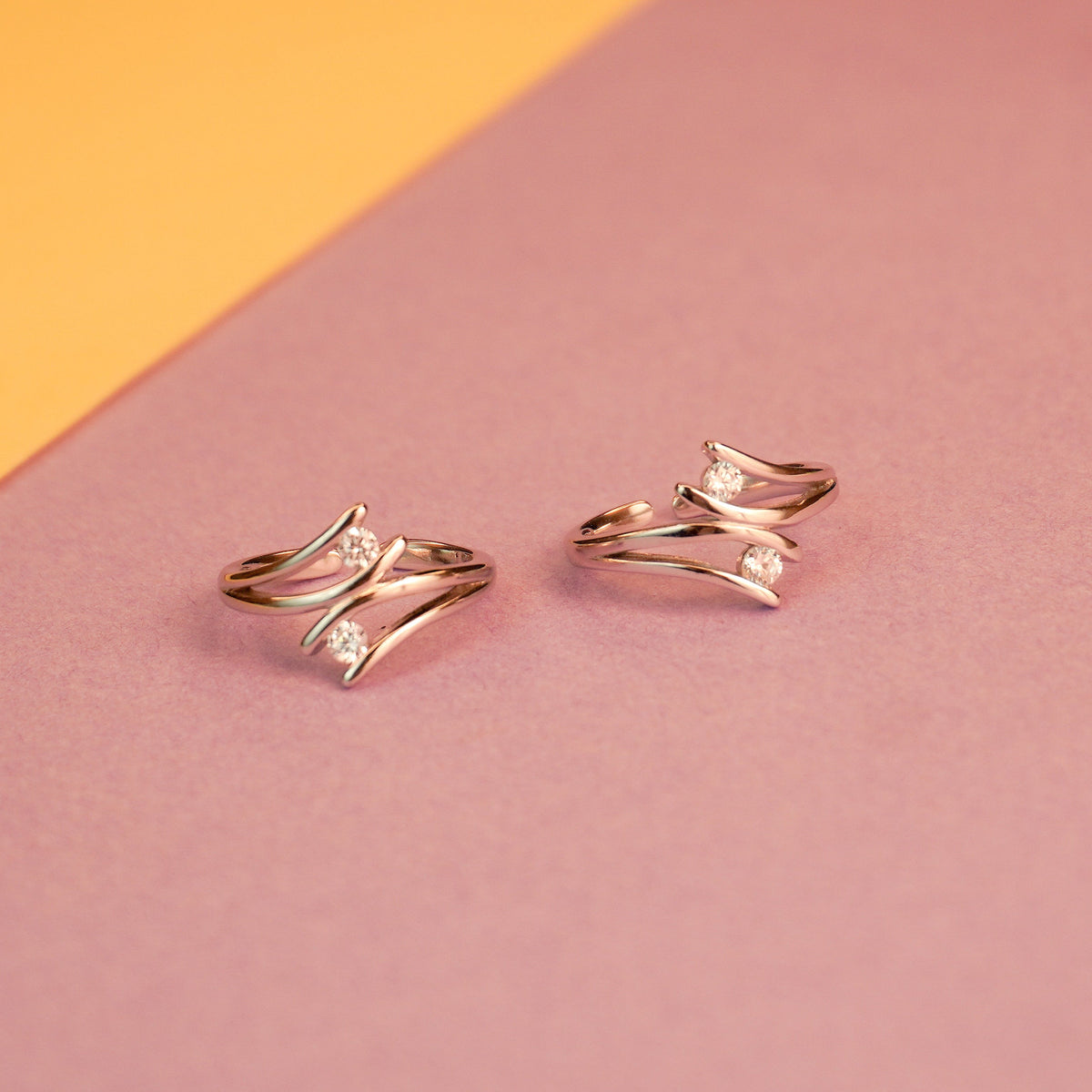 925 Sterling Silver Abru Twist Toe Ring