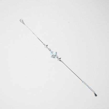 Silver Celestial Butterfly Moon Bracelet
