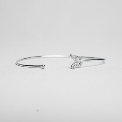 Silver Dreamwing Butterfly Hand Cuff Bracelet