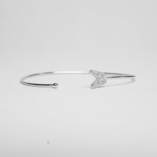 Silver Dreamwing Butterfly Hand Cuff Bracelet