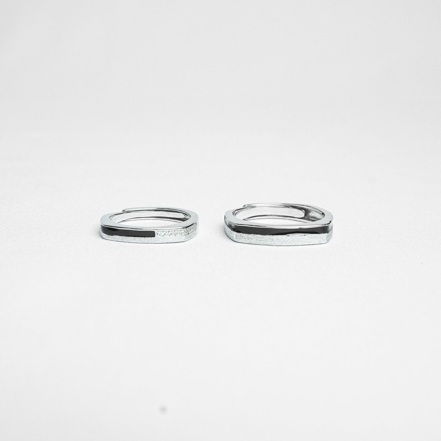 Silver Eternal Bond Couple Rings