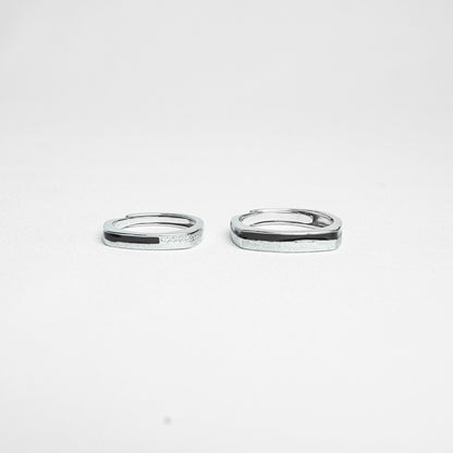 Silver Eternal Bond Couple Rings