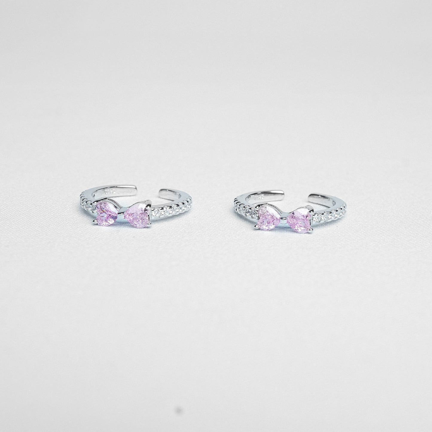 Silver Feminine Bow Detail Toe Ring