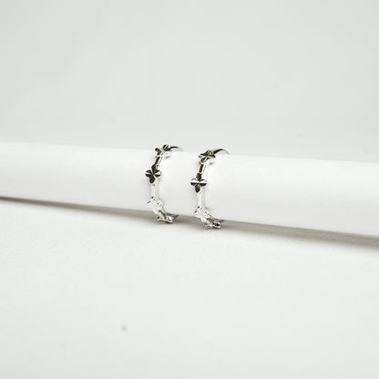 Silver Lucky Clover Bloom Toe Ring