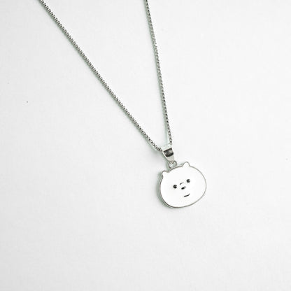 Silver Playful Panda Charm Chain