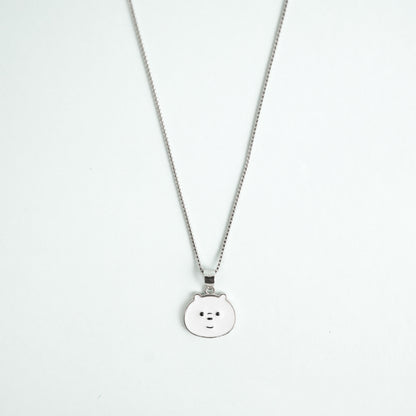 Silver Playful Panda Charm Chain