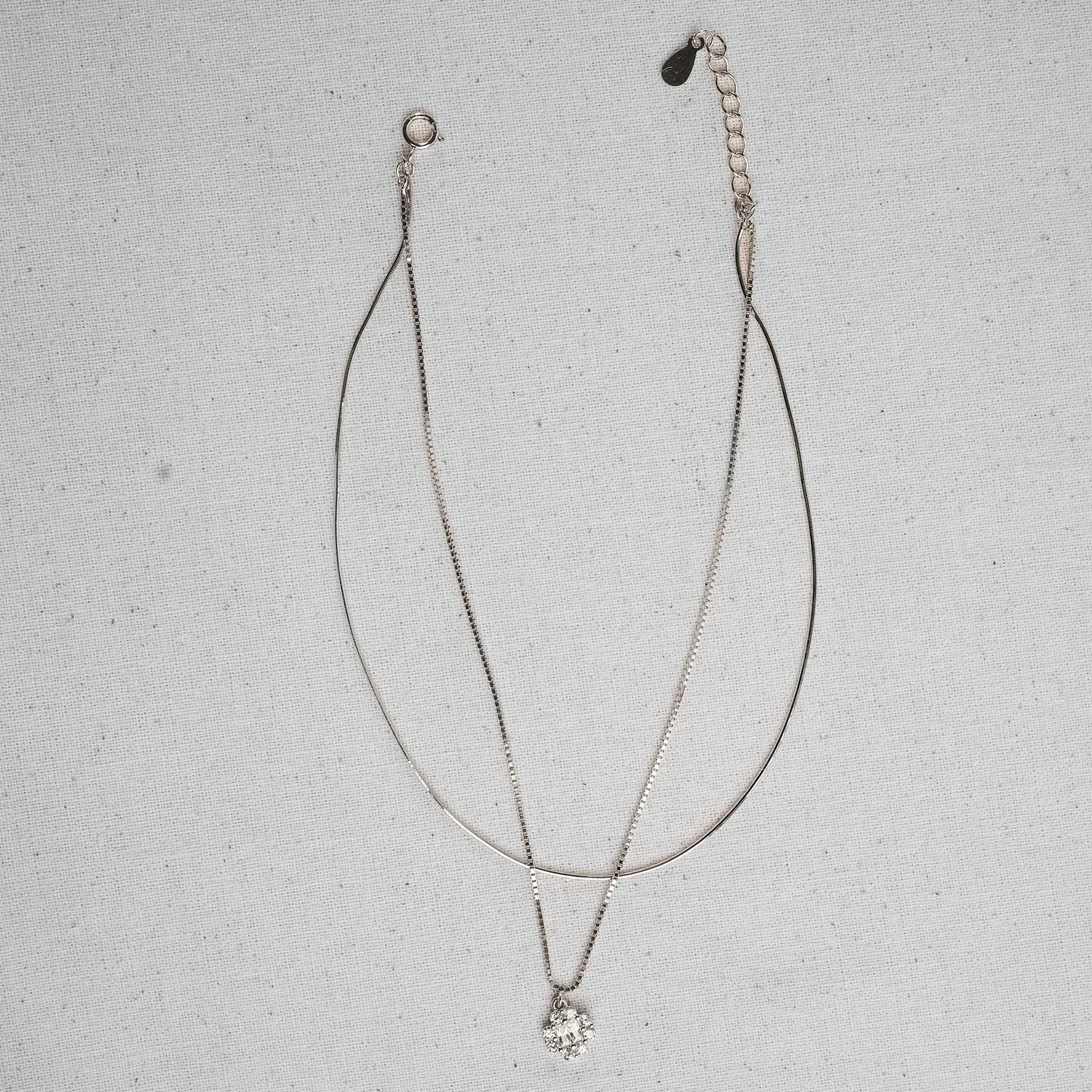 Silver Starlight Crystal Charm Anklet