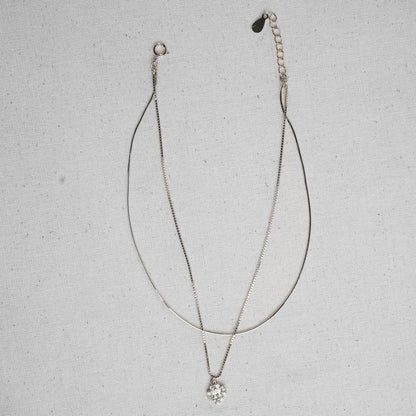 Silver Starlight Crystal Charm Anklet